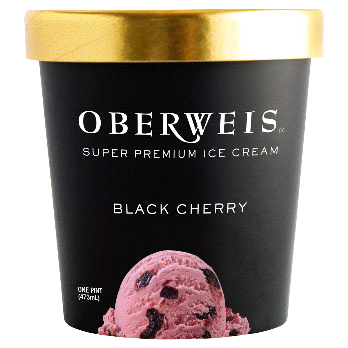 slide 1 of 5, Oberweis Black Cherry Super Premium Ice Cream, 1 pint