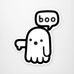 Boo Sticker