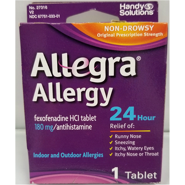 slide 1 of 1, Allegra Allergy, 1 ct