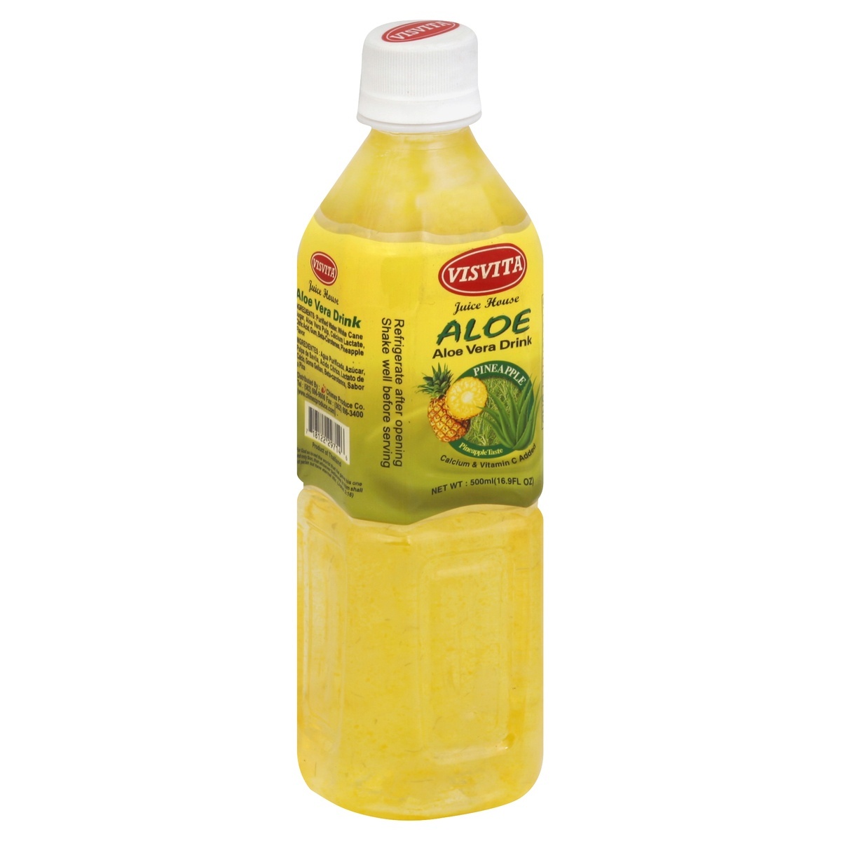 slide 1 of 1, Visvita Pineapple Aloe Vera Drink, 16.9 fl oz