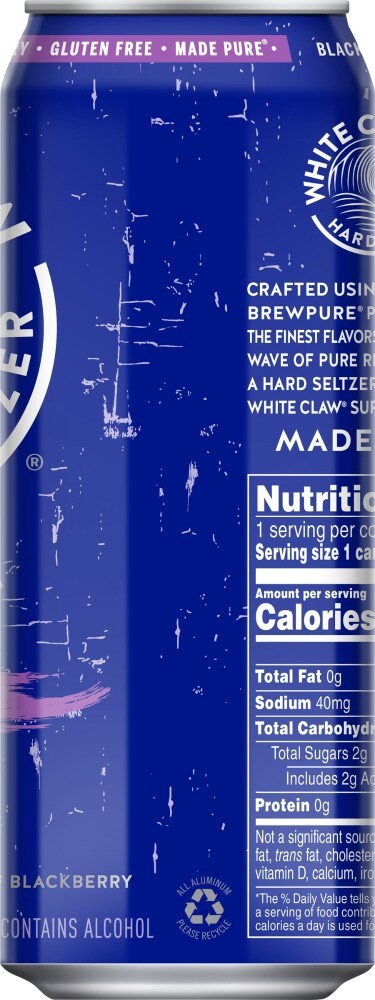 slide 3 of 4, White Claw Surge Blackbry 16Oz, 1 ct