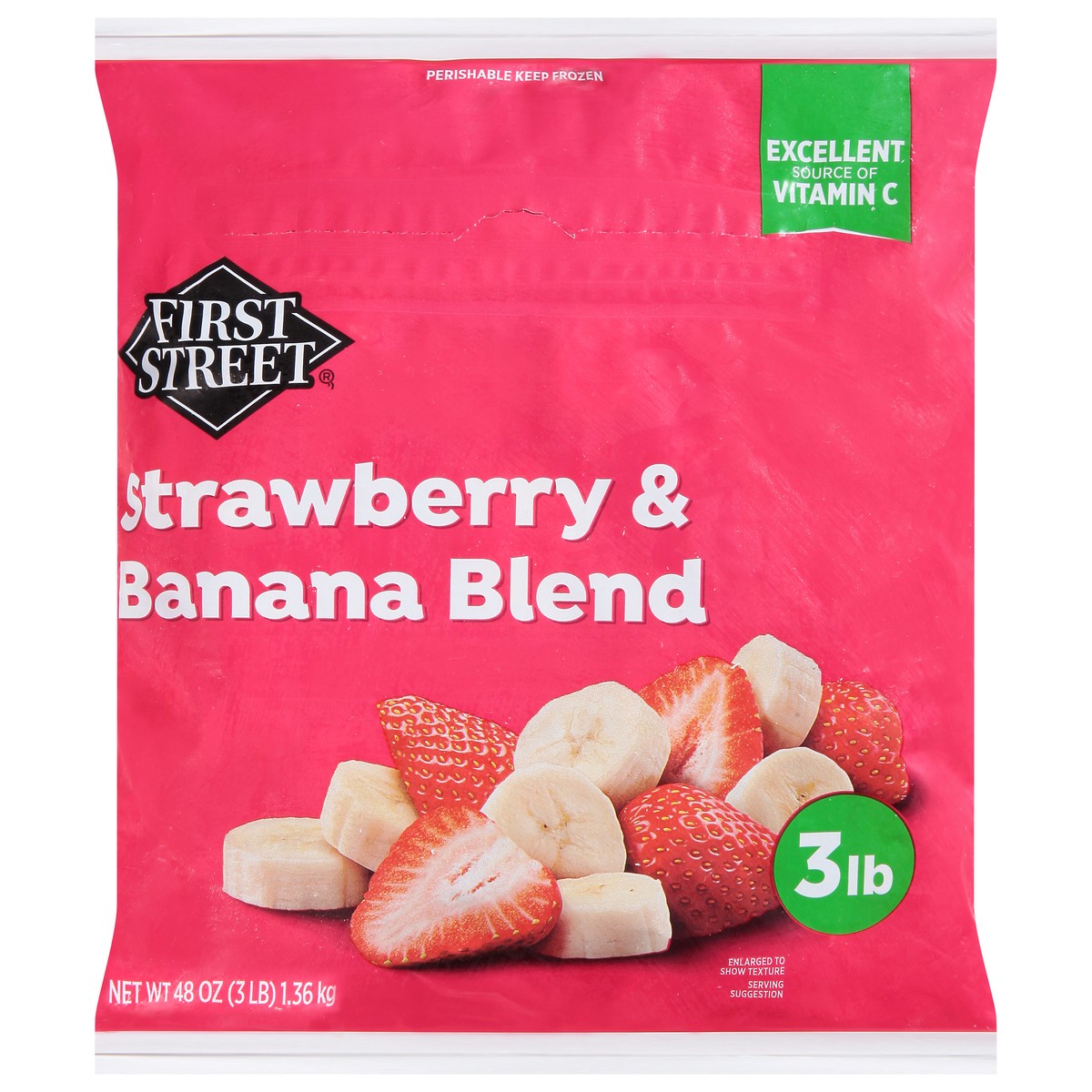 slide 1 of 14, First Street Strawberries & Bananas, 48 oz