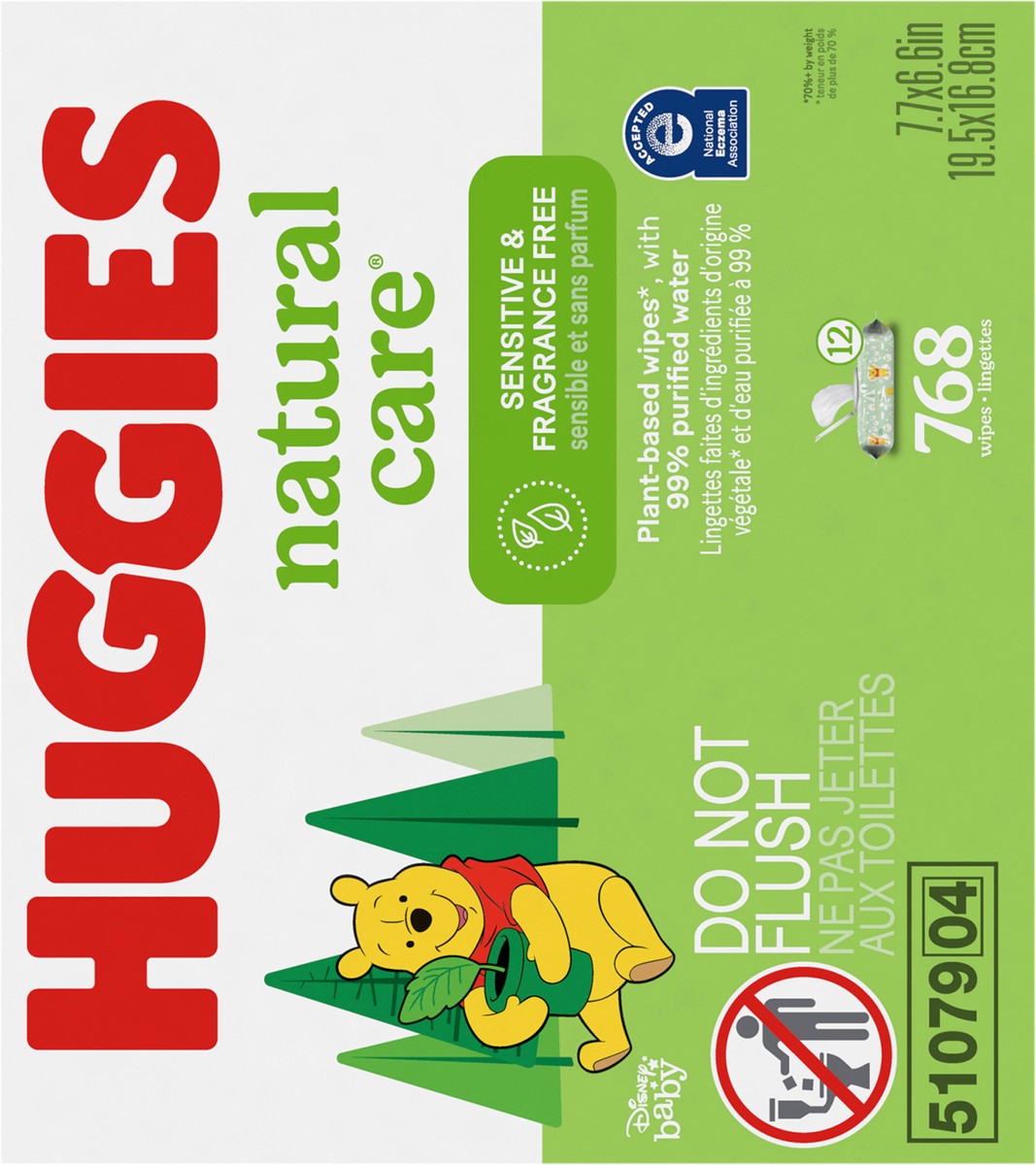 slide 5 of 9, Huggies Natural Care Sensitive Baby Wipes, Unscented, 768 ct