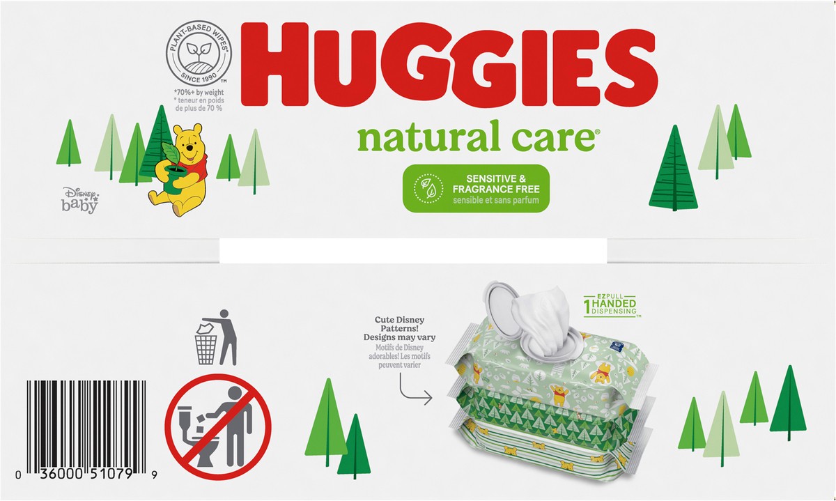 slide 4 of 9, Huggies Natural Care Sensitive Baby Wipes, Unscented, 768 ct