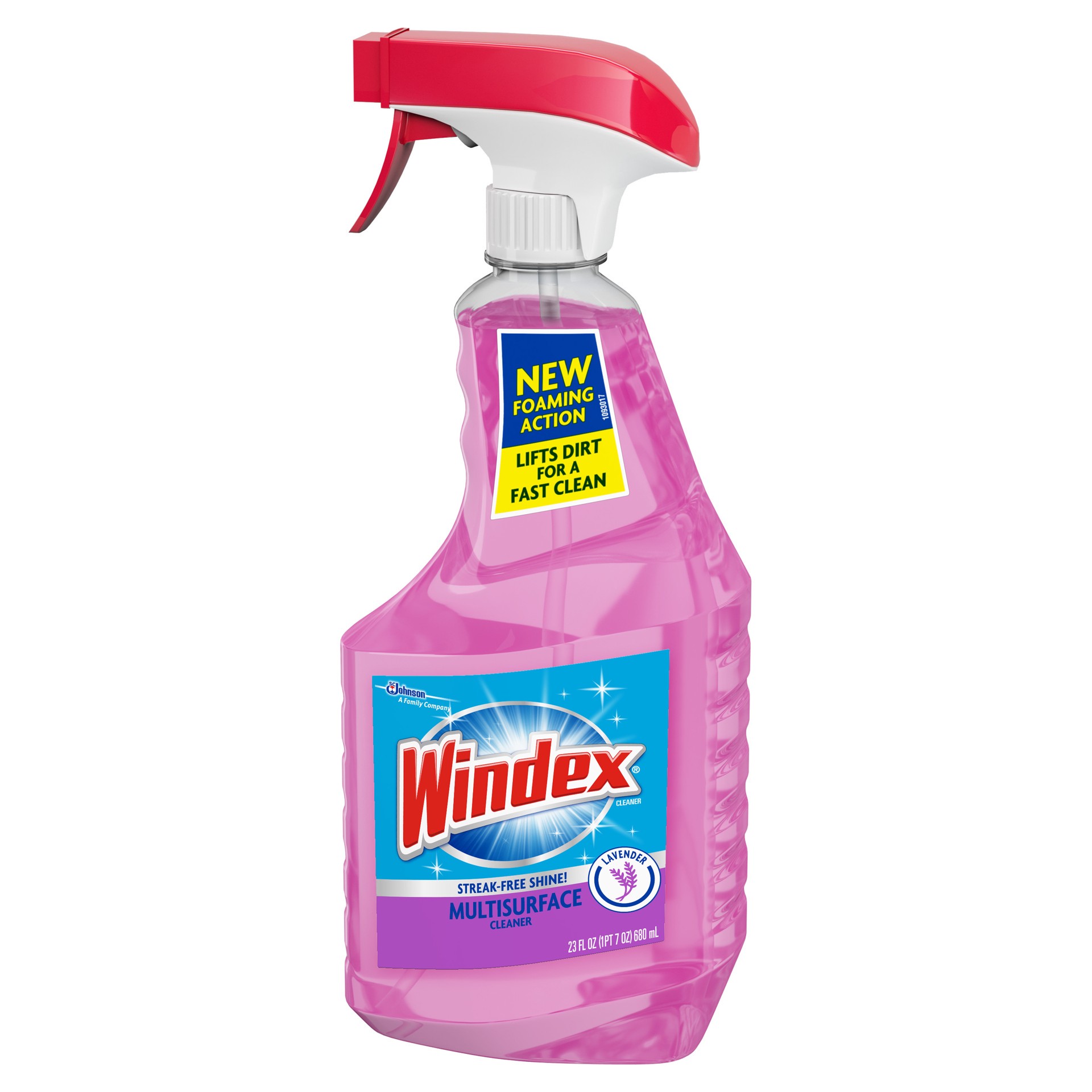 slide 2 of 5, Windex Multi-Surface Cleaner, Lavender Scent, Spray Bottle, 23 fl oz, 23 fl oz