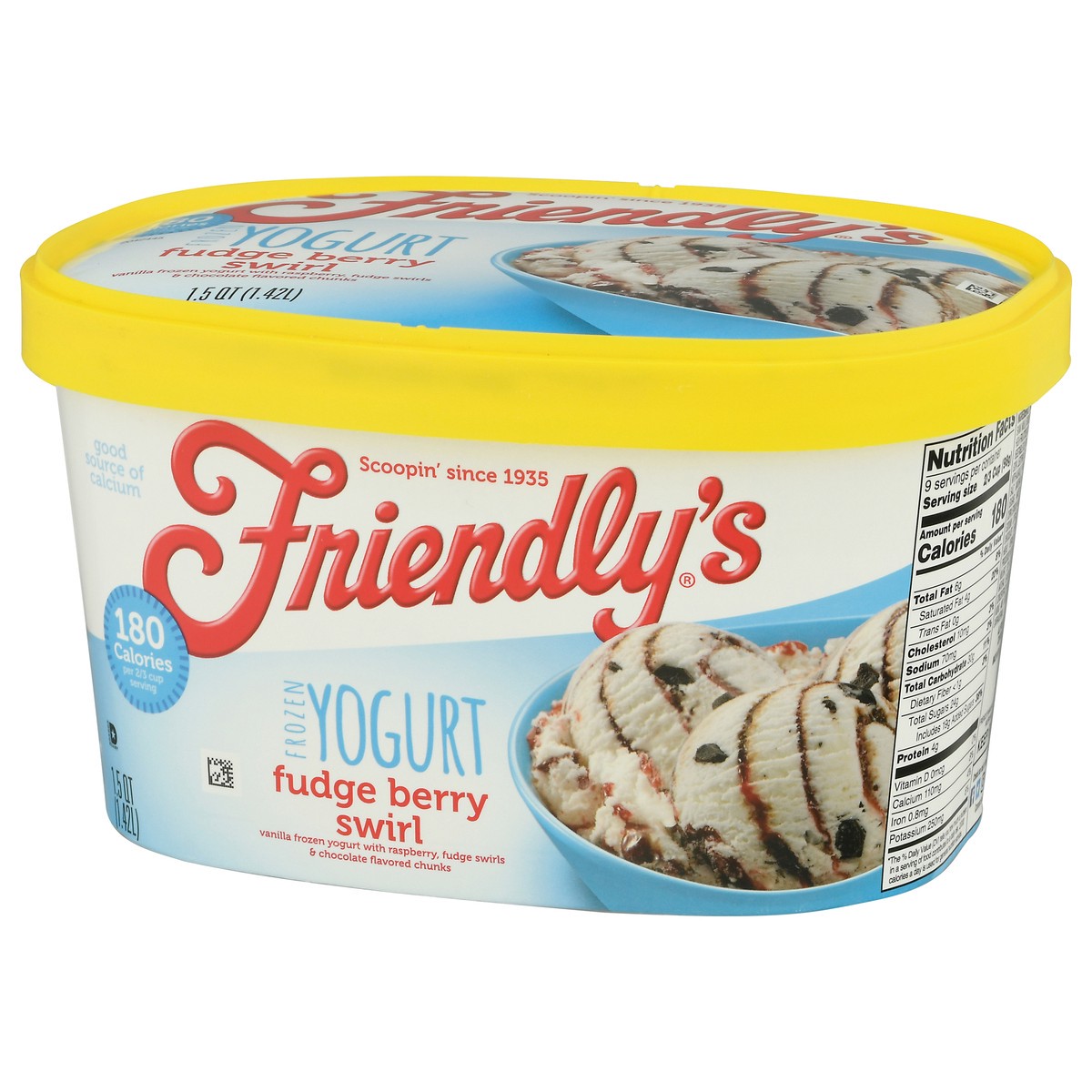 slide 11 of 12, Friendly's Fudge Berry Swirl Frozen Yogurt 1.5 qt, 1.5 qt