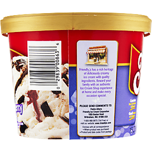 slide 8 of 18, Friendly's Fudge Berry Swirl Frozen Yogurt, 48 fl oz