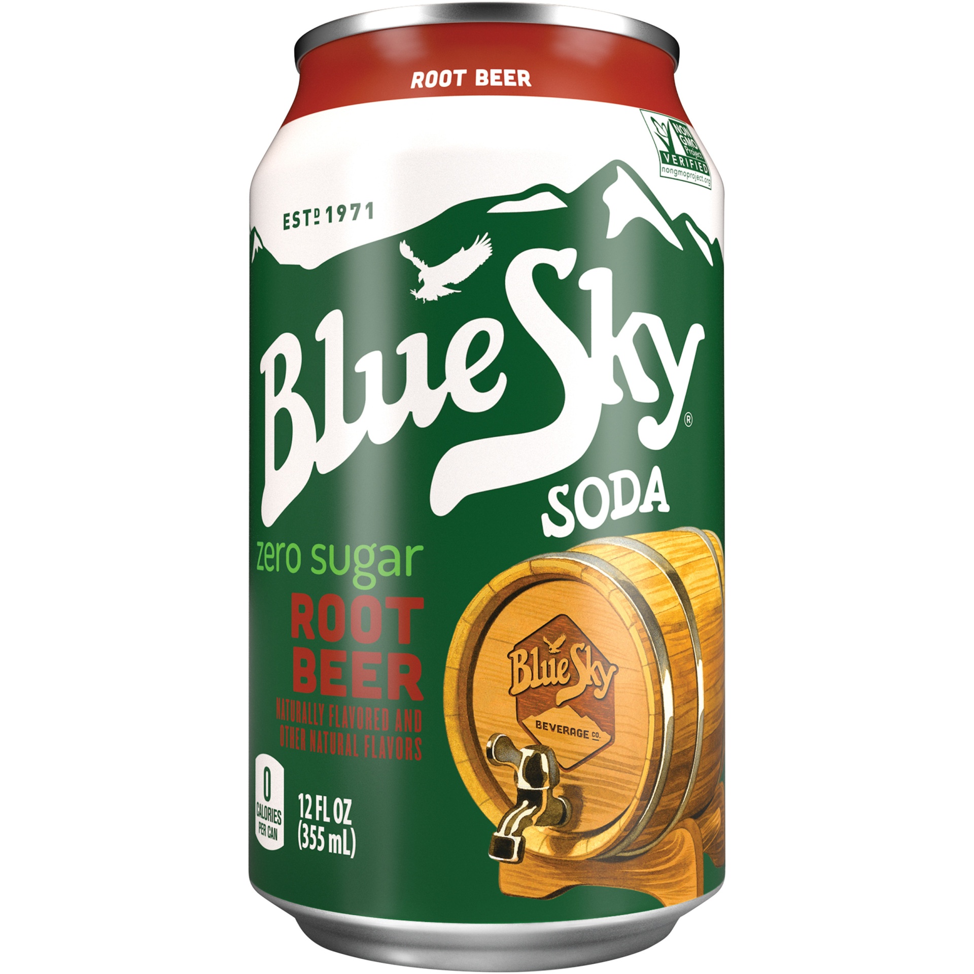 slide 2 of 2, Blue Sky Zero Sugar Rootbeer Soda, 6 ct; 12 fl oz