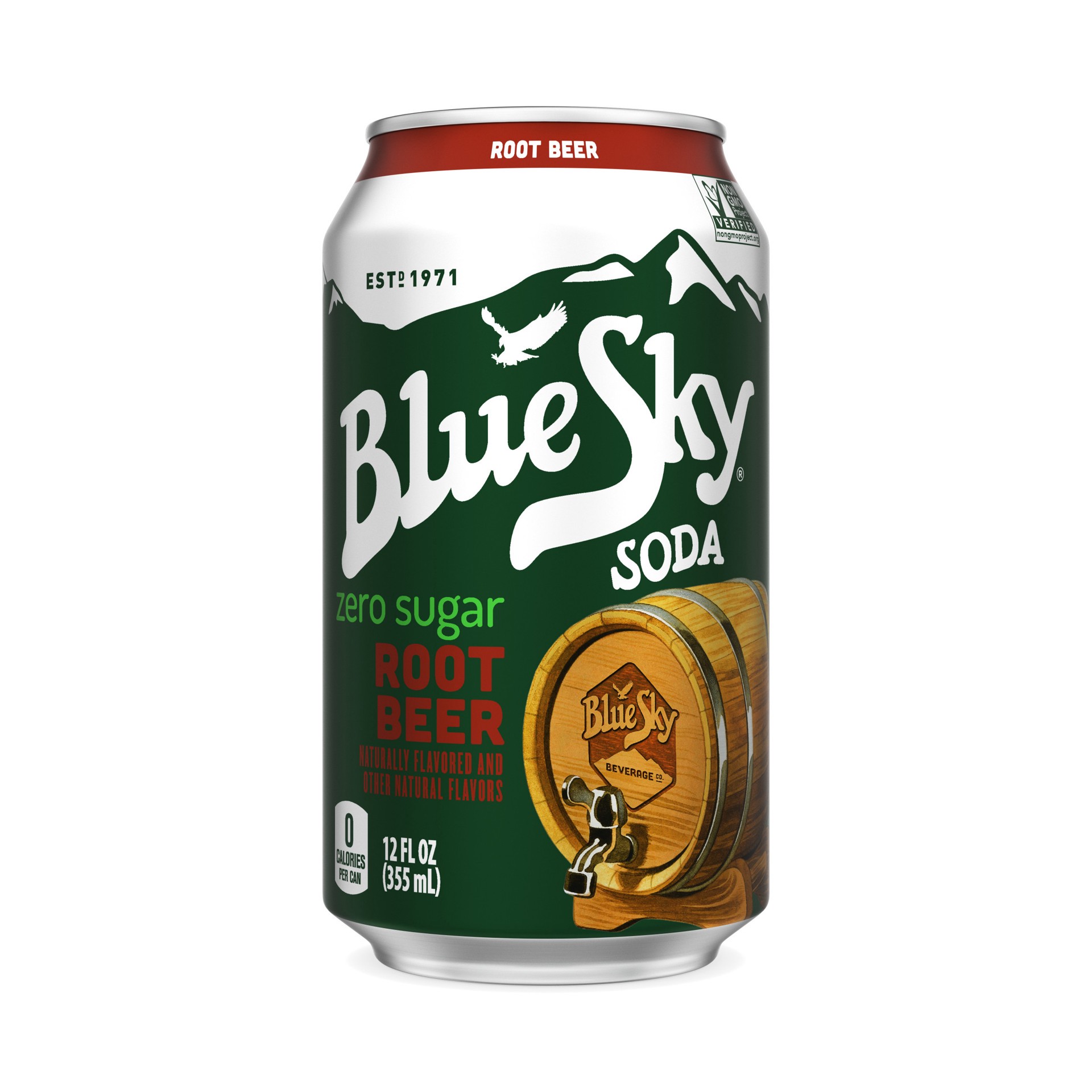 slide 1 of 2, Blue Sky Zero Sugar Rootbeer Soda, 6 ct; 12 fl oz