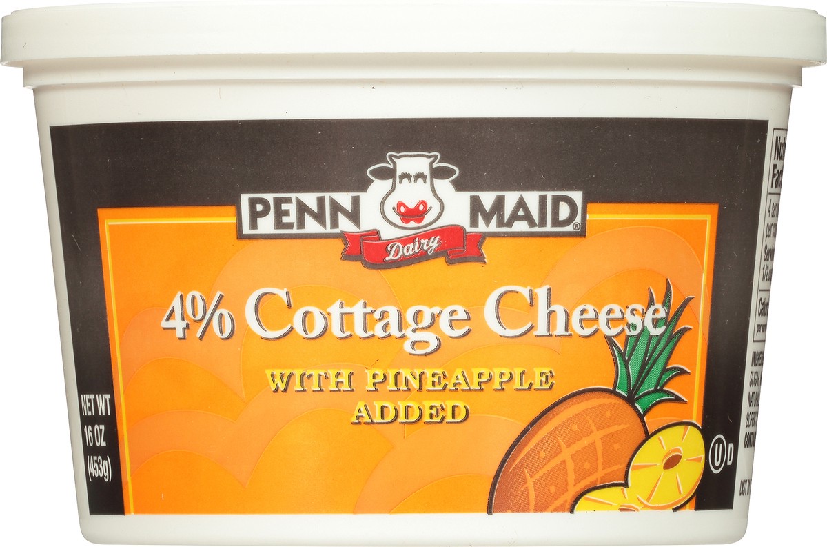 slide 4 of 8, Penn Maid 4% Cottage Cheese with Pineapple, 16 oz, 16 oz