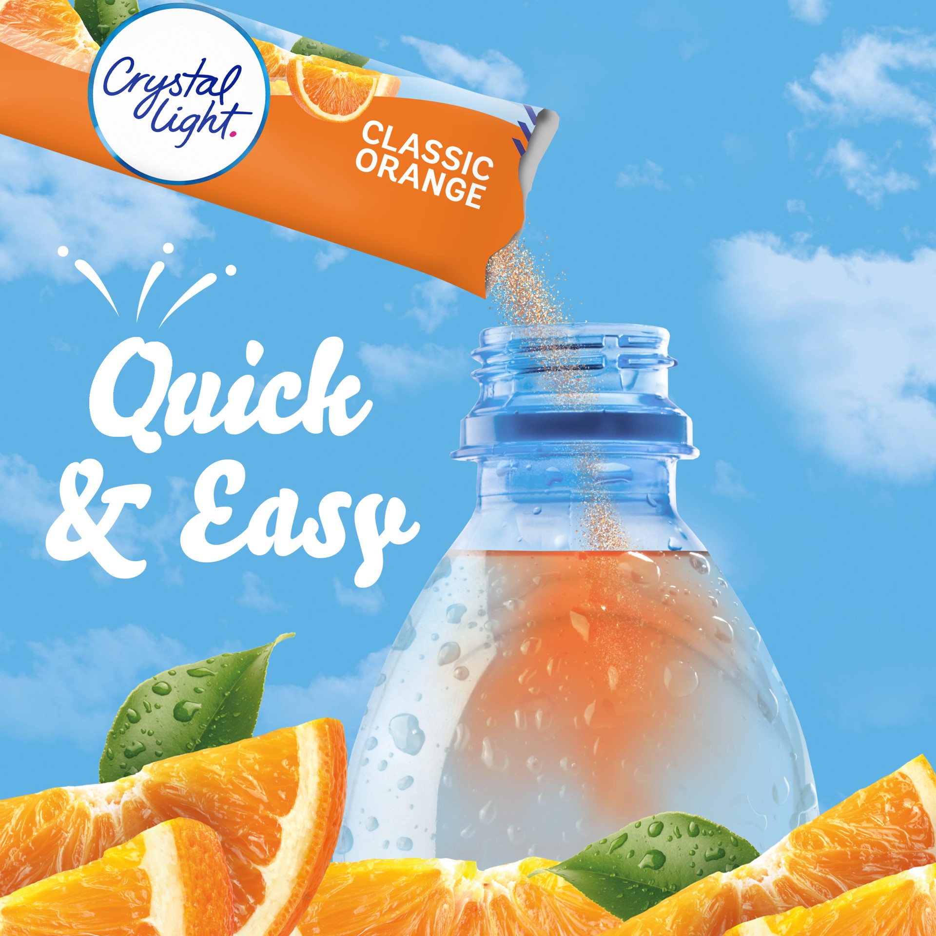 slide 4 of 5, Crystal Light Classic Orange Naturally Flavored Powdered Drink Mix, 10 ct On-the-Go-Packets, 10 ct