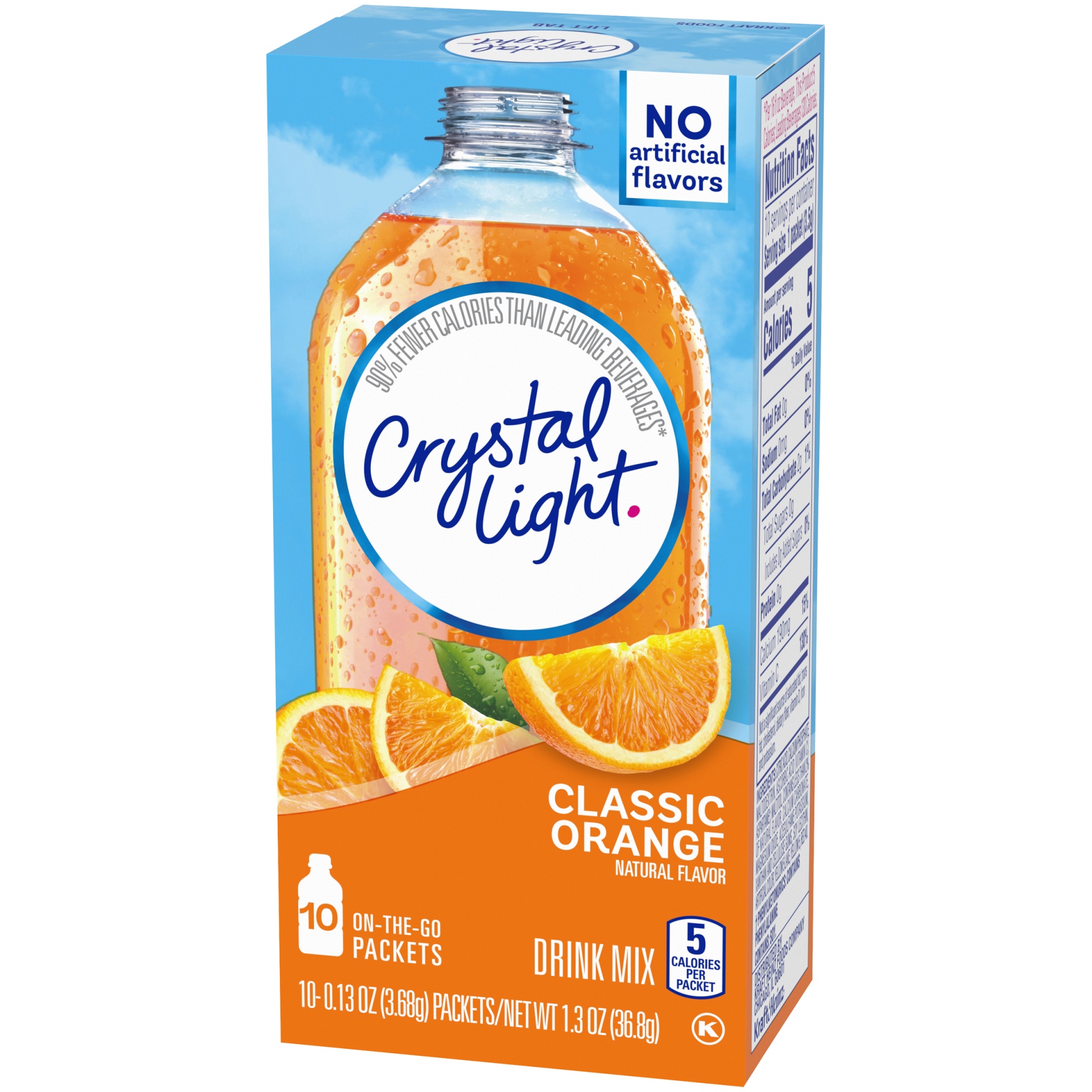 Crystal Light Classic Orange Naturally Flavored Powdered Drink Mix On ...