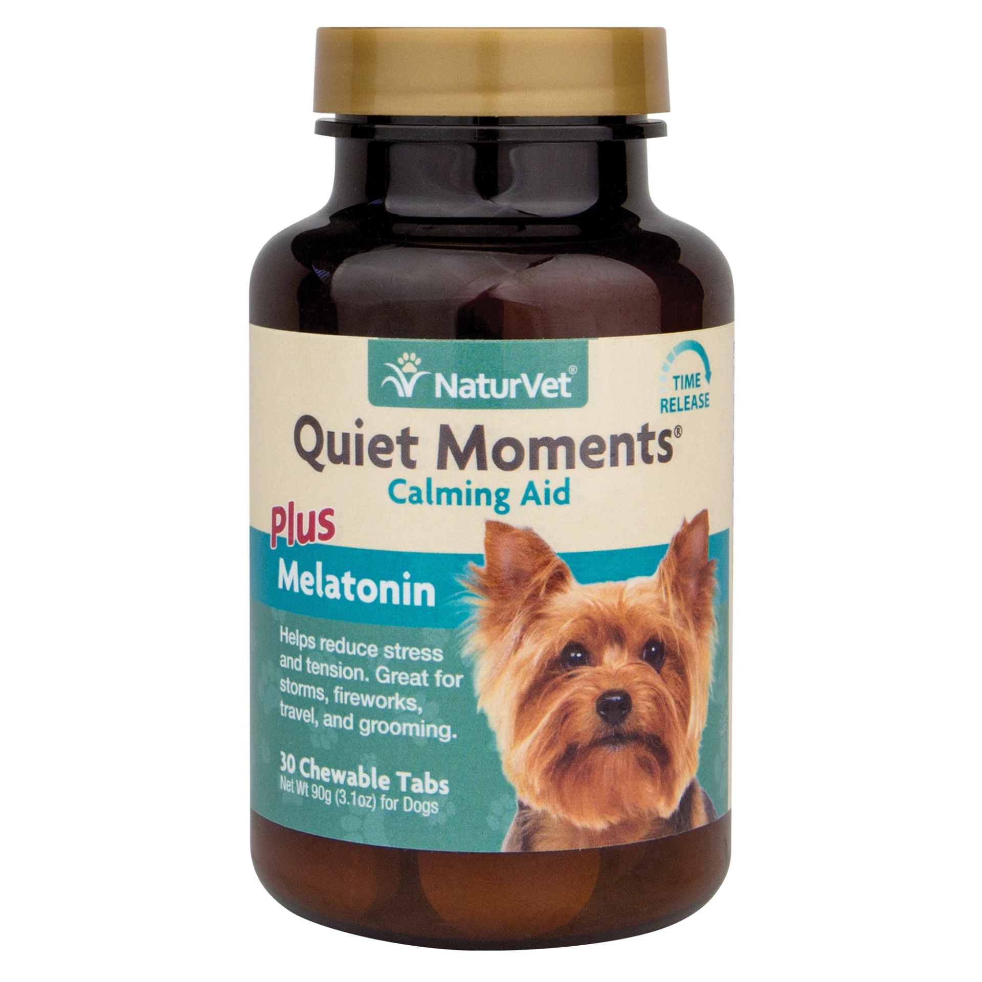 slide 1 of 1, NaturVet Quiet Moments Time Release Chewable Tablets for Dogs, 1 ct