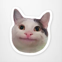 Beluga Smiling Cat Sticker