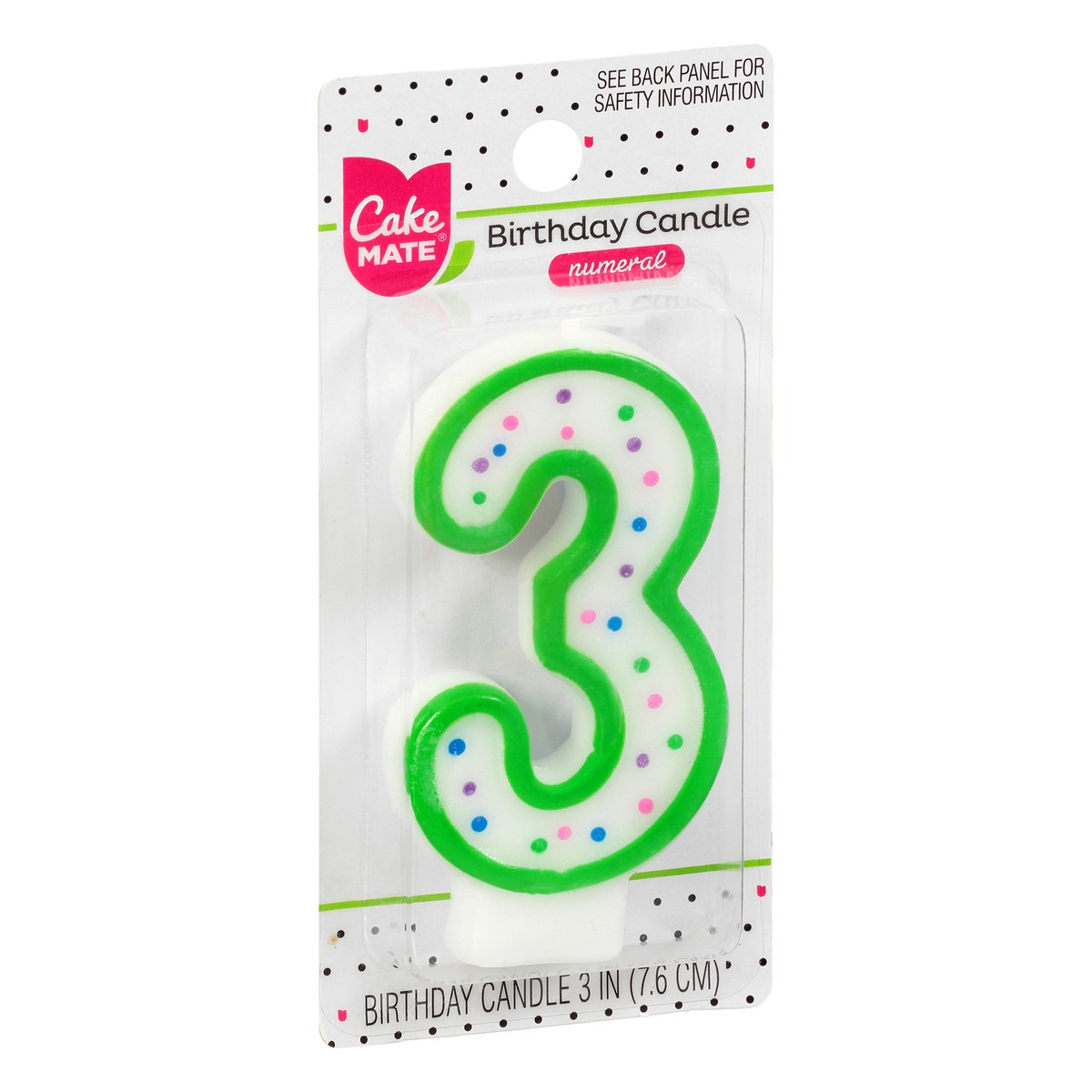 slide 2 of 9, Cake Mate 3 Inch 3 Numeral Birthday Candle 1 ea, 1 ea