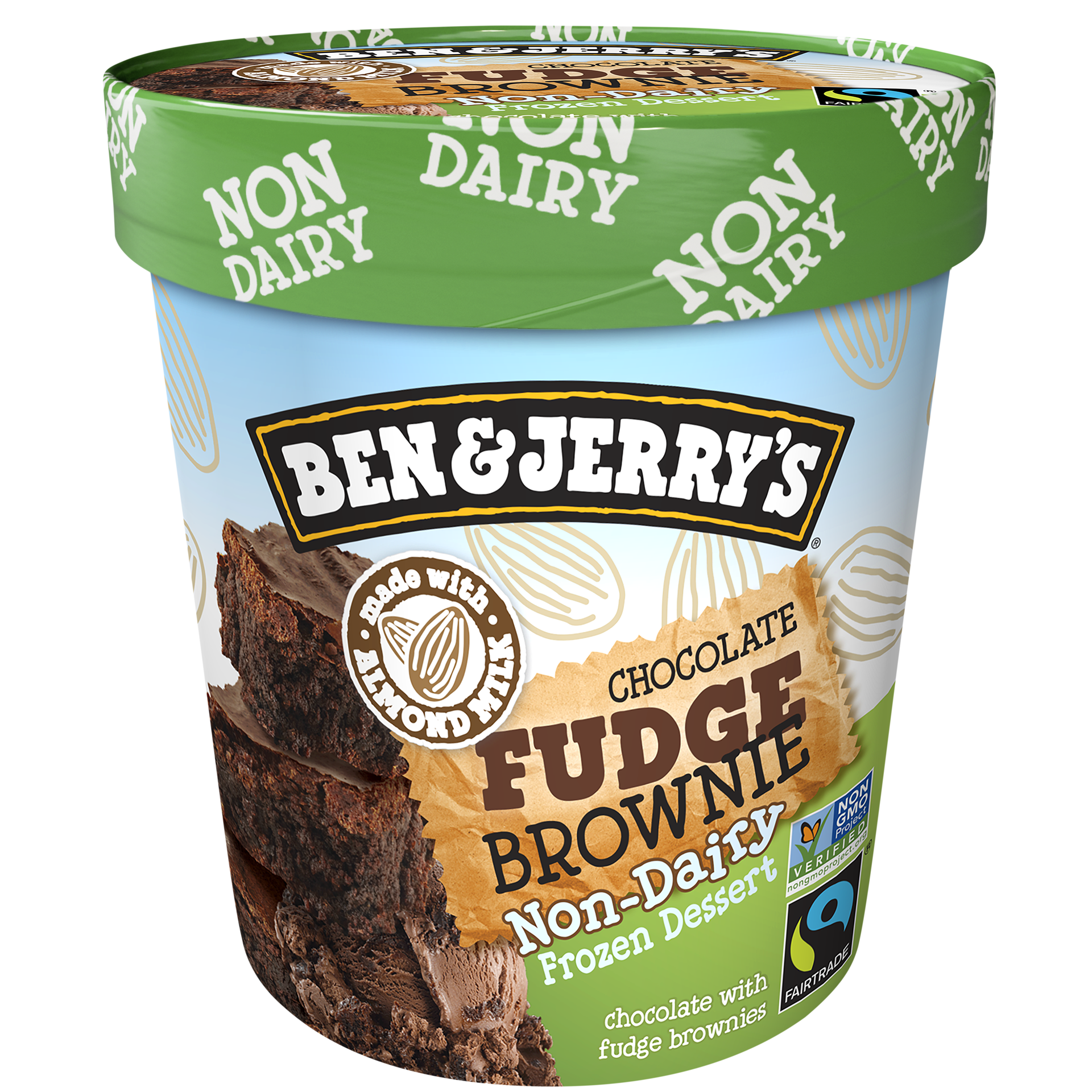 slide 1 of 4, Ben & Jerry's Non-Dairy Chocolate Fudge Brownie Frozen dessert, 16 oz, 16 oz