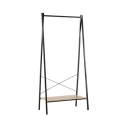 Real Home One Shelf Garment Rack - Gray