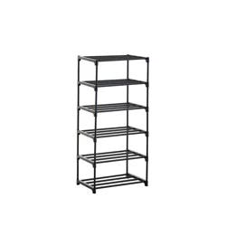 RH 6 Tier Shoe Rack - Black