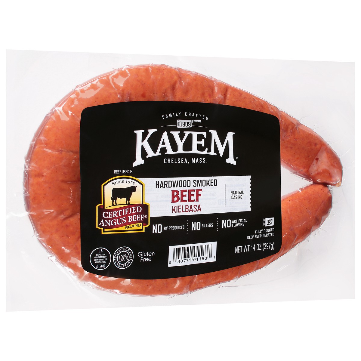slide 3 of 9, Kayem Hardwood Smoked Beef Kielbasa 14 oz, 14 oz