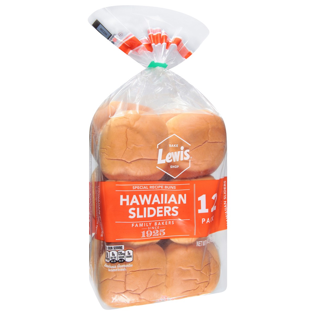 slide 5 of 9, Lewis Bakeries Hawaiian Sliders Buns 12 ea, 15 oz
