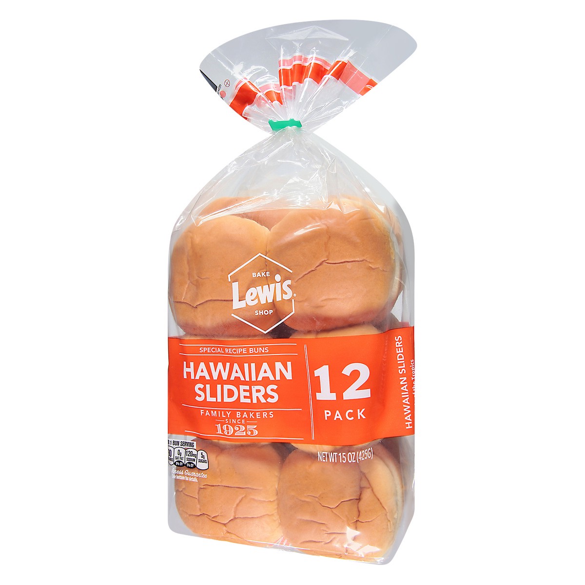 slide 7 of 9, Lewis Bakeries Hawaiian Sliders Buns 12 ea, 15 oz