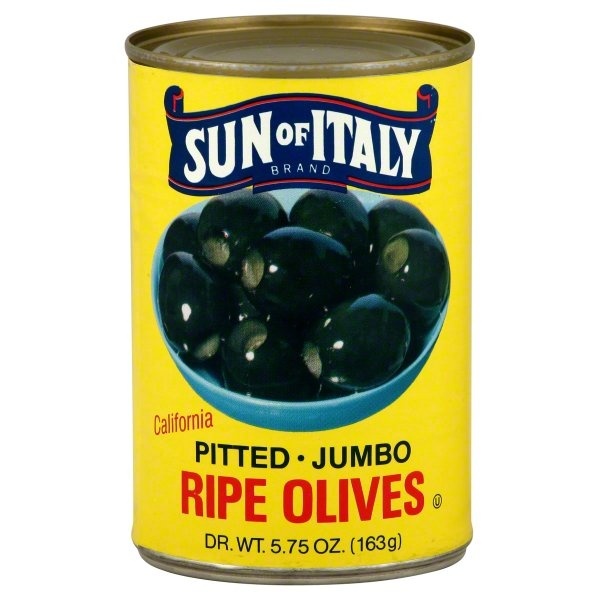 slide 1 of 1, Sun of Italy Pitted Olives, 