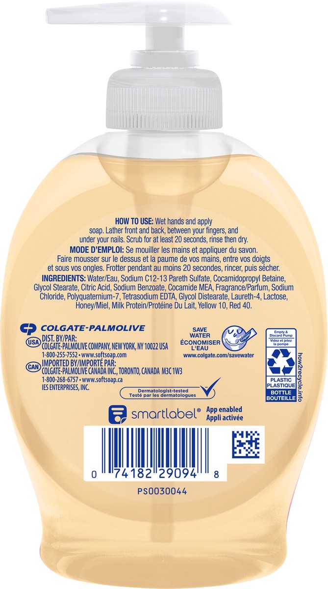 slide 3 of 8, Softsoap Liquid Hand Soap Pump, Milk & Golden Honey - 7.5 Fluid Ounce, 7.5 fl oz