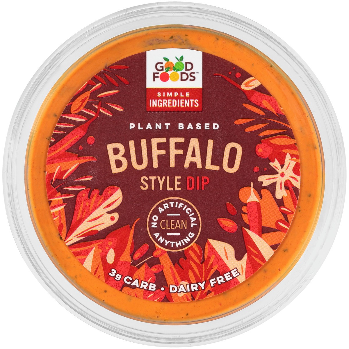 slide 6 of 8, Good Foods Plant Based Buffalo Style Dip 8 oz. Tub, 8 oz