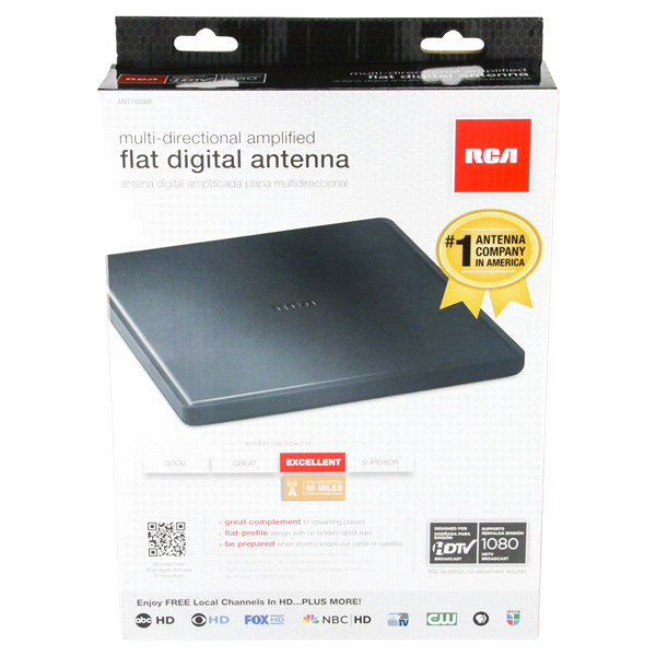 slide 1 of 2, RCA ANT1450F Amplified Indoor TV Antenna, 1 ct