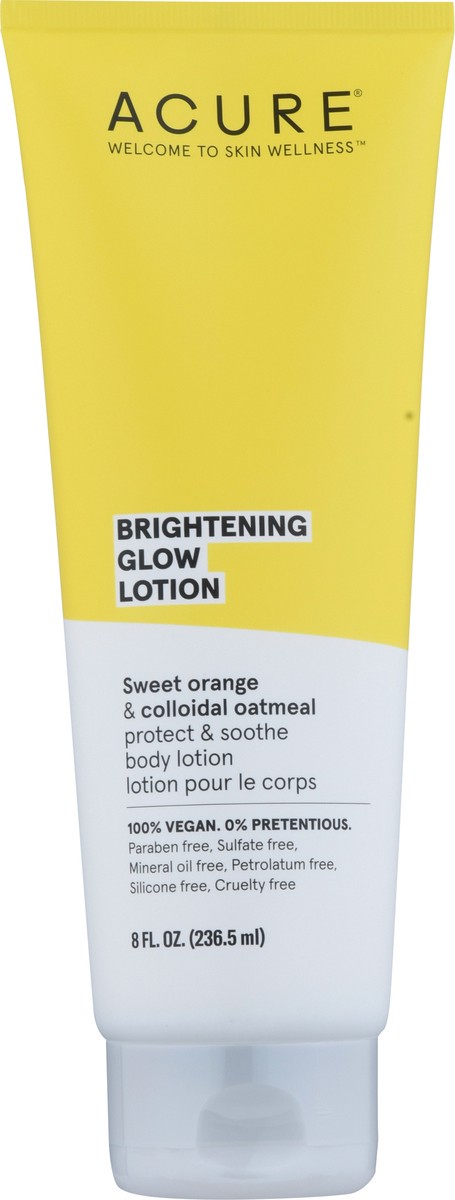 slide 1 of 9, ACURE Brightening Glow Sweet Orange & Colloidal Oatmeal Lotion 8 fl oz, 8 fl oz