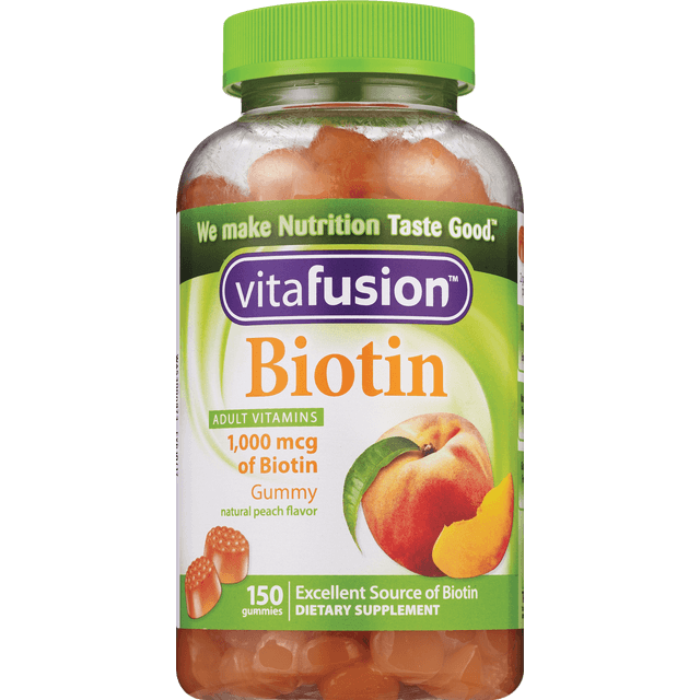 slide 1 of 1, vitafusion Biotin 1000 Mcg Gummy, 150 ct