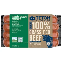Teton Waters Ranch Jalapeño Cheddar Bratwurst 10 oz