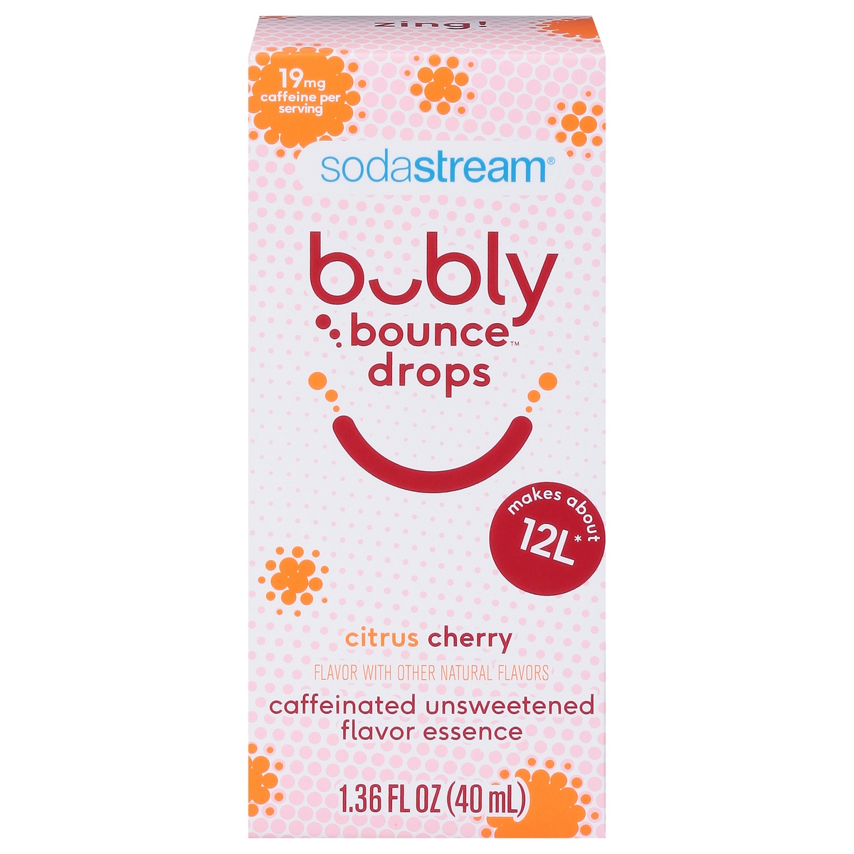 slide 1 of 1, SodaStream bubly bounce Caffeinated Cherry Citrus Flavor Drops - 1.36 fl oz, 1.36 fl oz
