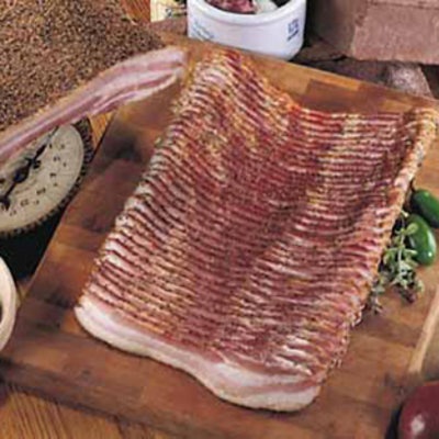 slide 1 of 1, Bacon Double Thick Smoked, per lb