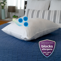 slide 11 of 13, AllerEase Total Allergy Defense Pillow, King, King Size