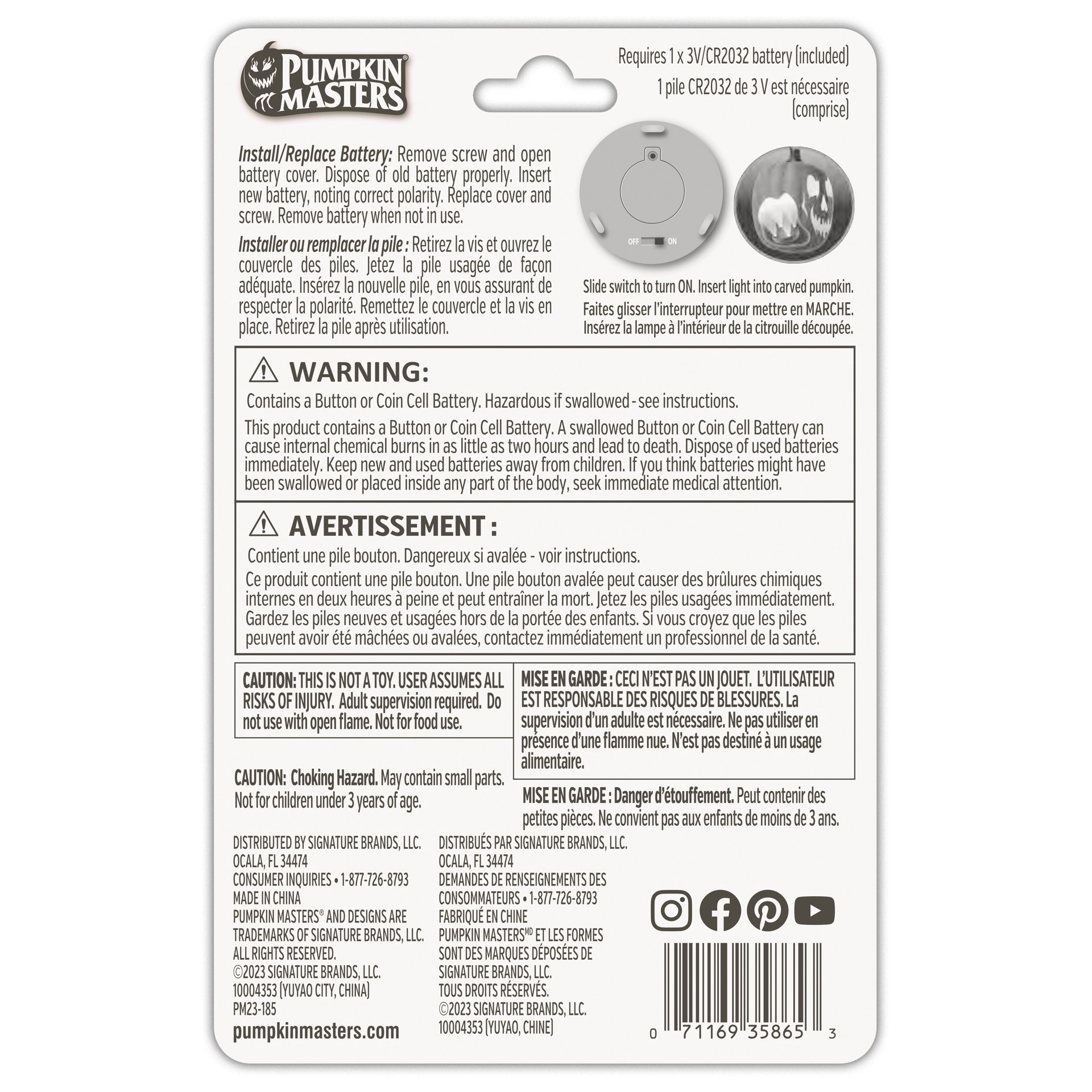 slide 2 of 3, Pumpkin Masters Xtreme Strobe Light Clear, 1 ct