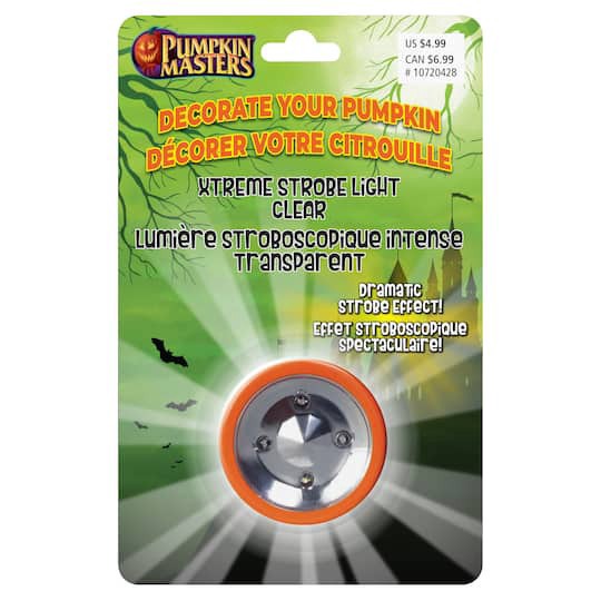 slide 1 of 3, Pumpkin Masters Xtreme Strobe Light Clear, 1 ct