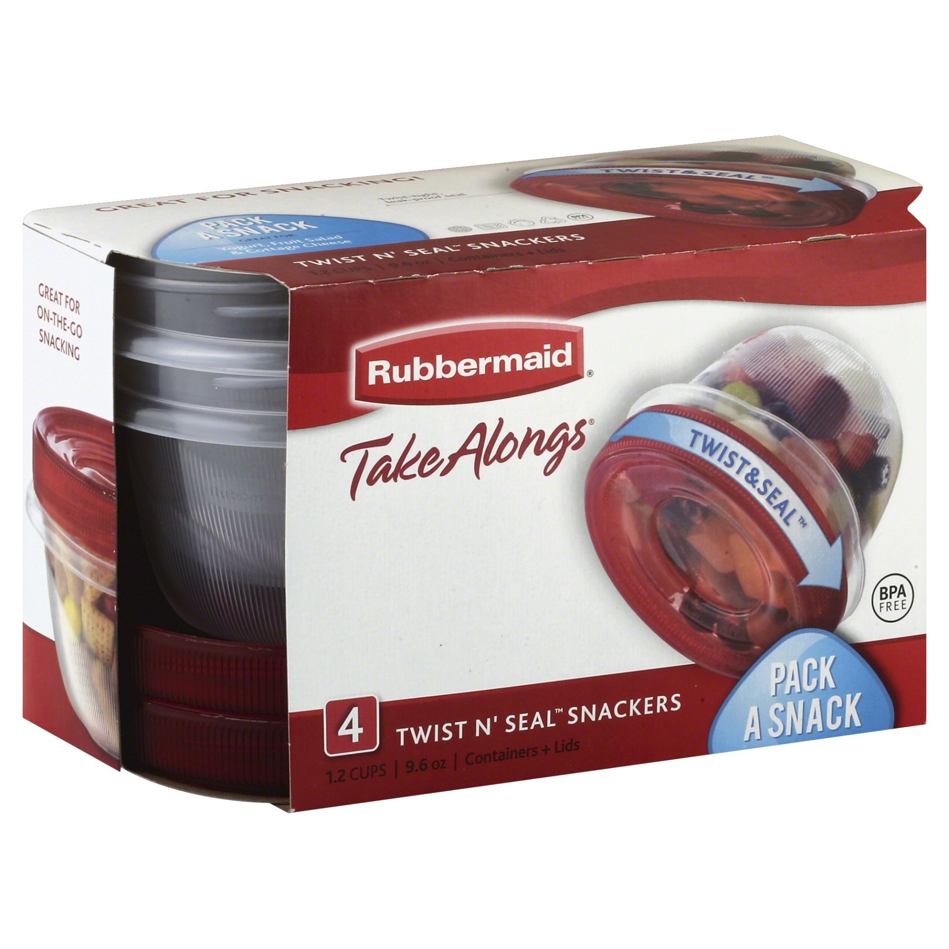 slide 1 of 1, Rubbermaid Ruby Take Along Cup, 4 ct