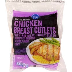Kroger Thinly Sliced Chicken Breast Cutlets