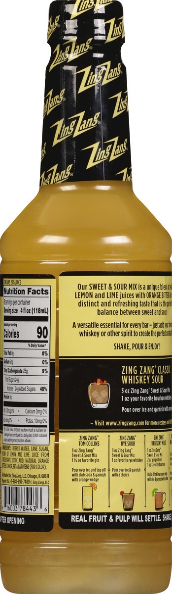 slide 4 of 13, Zing Zang Amazing Sweet and Sour Mix, Non-Alcoholic Cocktail Mixer, 32 Fl Oz Bottle, 32 fl oz