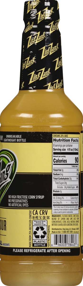 slide 3 of 13, Zing Zang Amazing Sweet and Sour Mix, Non-Alcoholic Cocktail Mixer, 32 Fl Oz Bottle, 32 fl oz