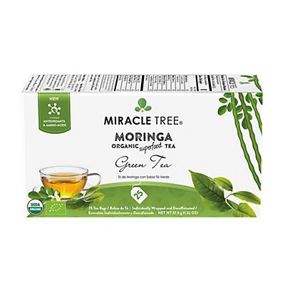 slide 1 of 1, Miracle Tree Organic Moringa Green Tea Bags, Decaffeinated, 25 ct