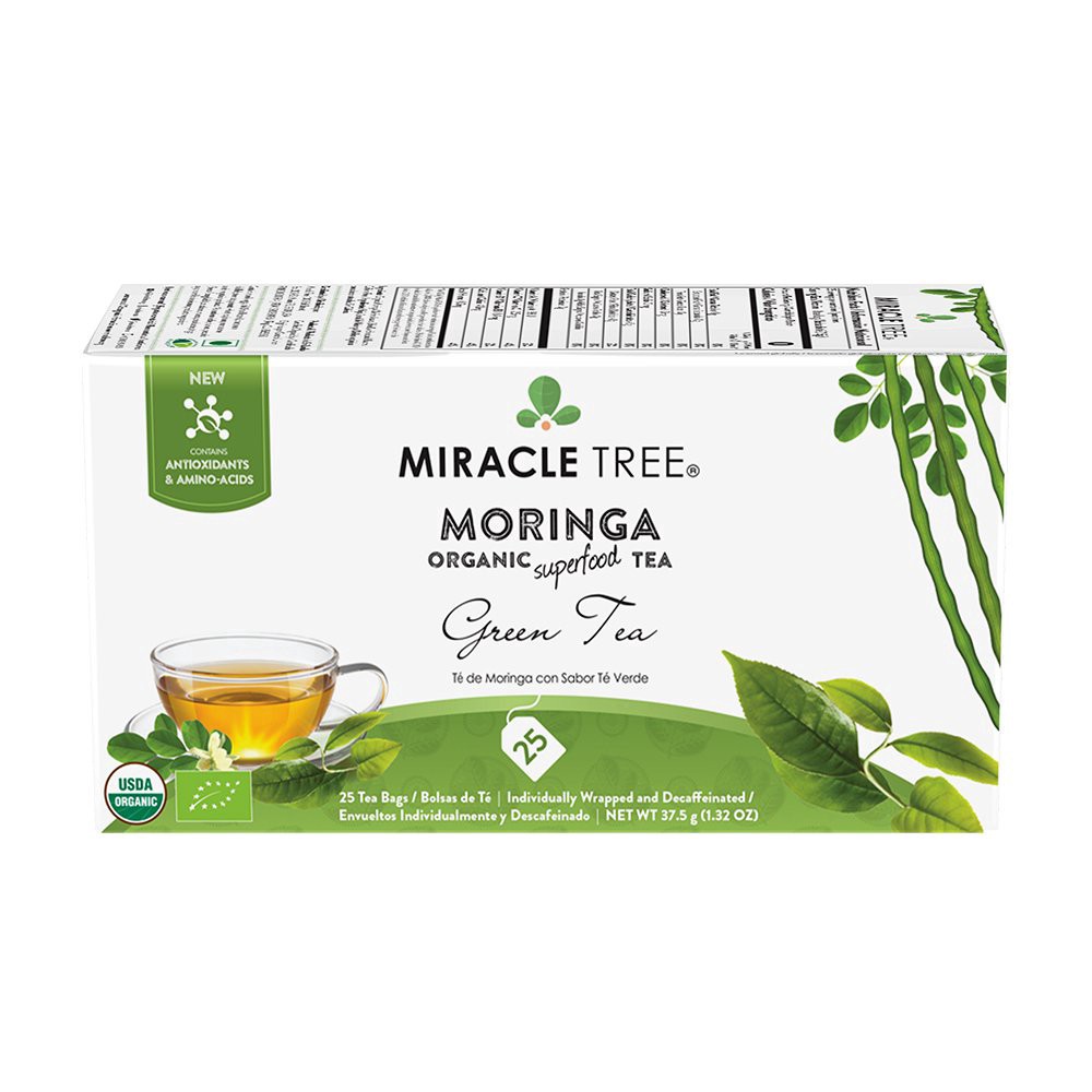 slide 1 of 1, Miracle Tree Organic Moringa Green Tea Bags, Decaffeinated - 25 ct, 25 ct
