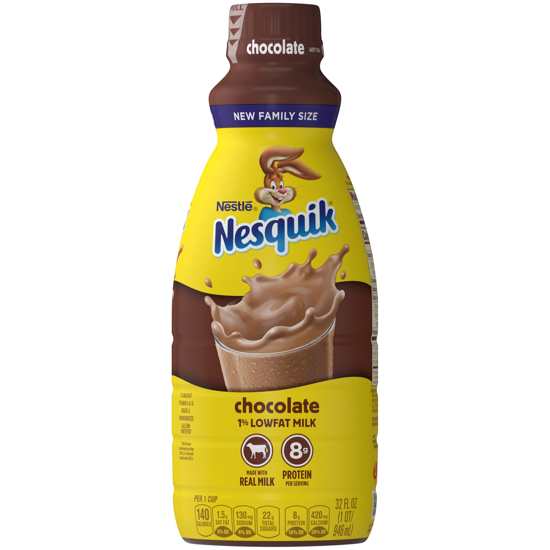 slide 1 of 8, Nesquik Nestle Nesquik Nesquik Chocolate 1% Lowfat Milk, 32 fl oz