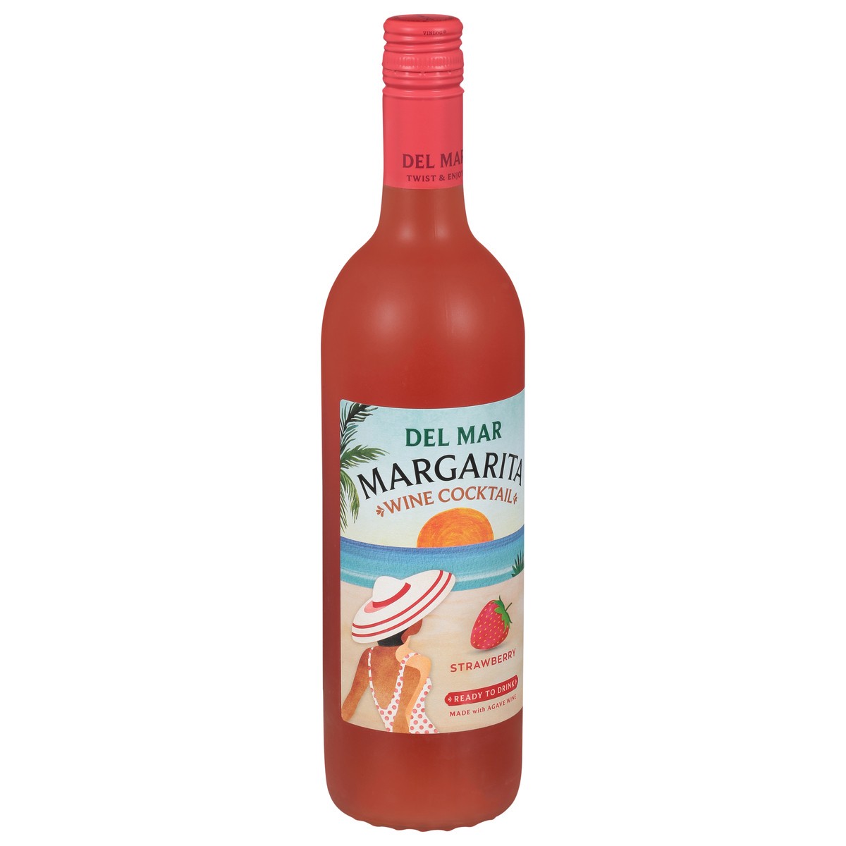 slide 8 of 9, Del Mar Margarita Strawberry Wine Cocktail 750 ml, 750 ml