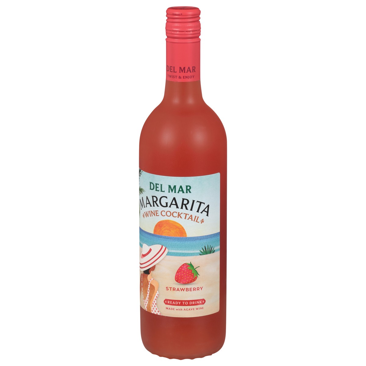 slide 7 of 9, Del Mar Margarita Strawberry Wine Cocktail 750 ml, 750 ml