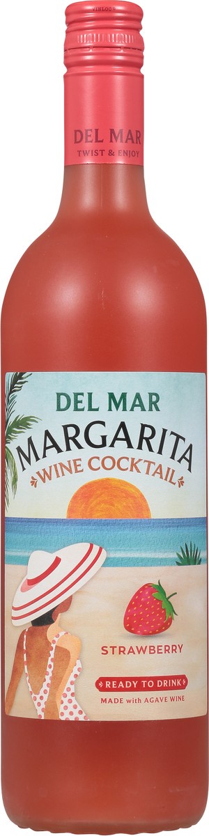 slide 9 of 9, Del Mar Margarita Strawberry Wine Cocktail 750 ml, 750 ml