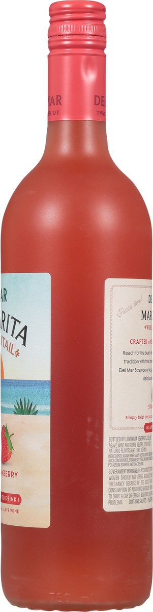 slide 3 of 9, Del Mar Margarita Strawberry Wine Cocktail 750 ml, 750 ml
