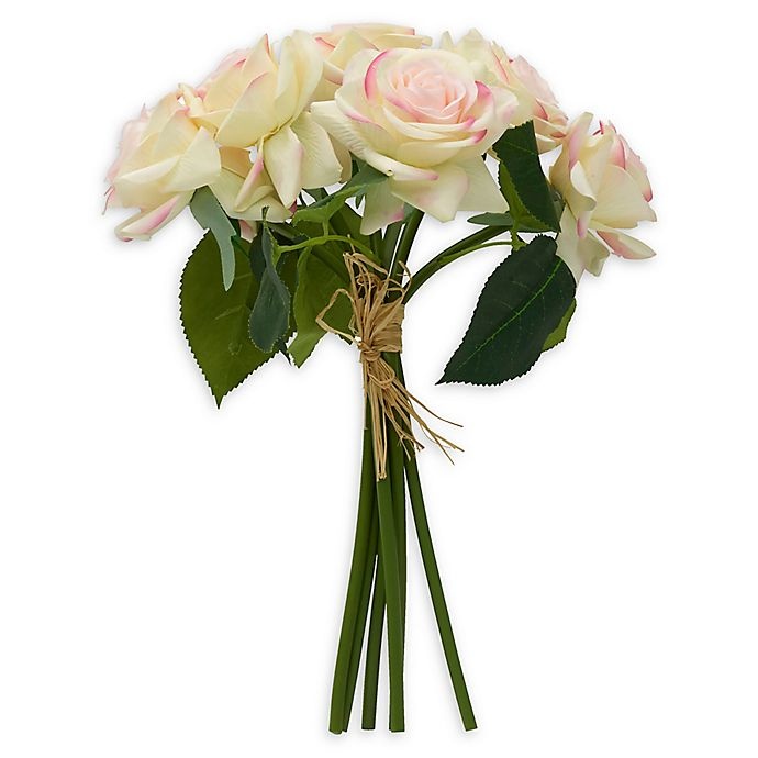 slide 1 of 1, Elements Artificial Rose Bouquet - Yellow, 12 in