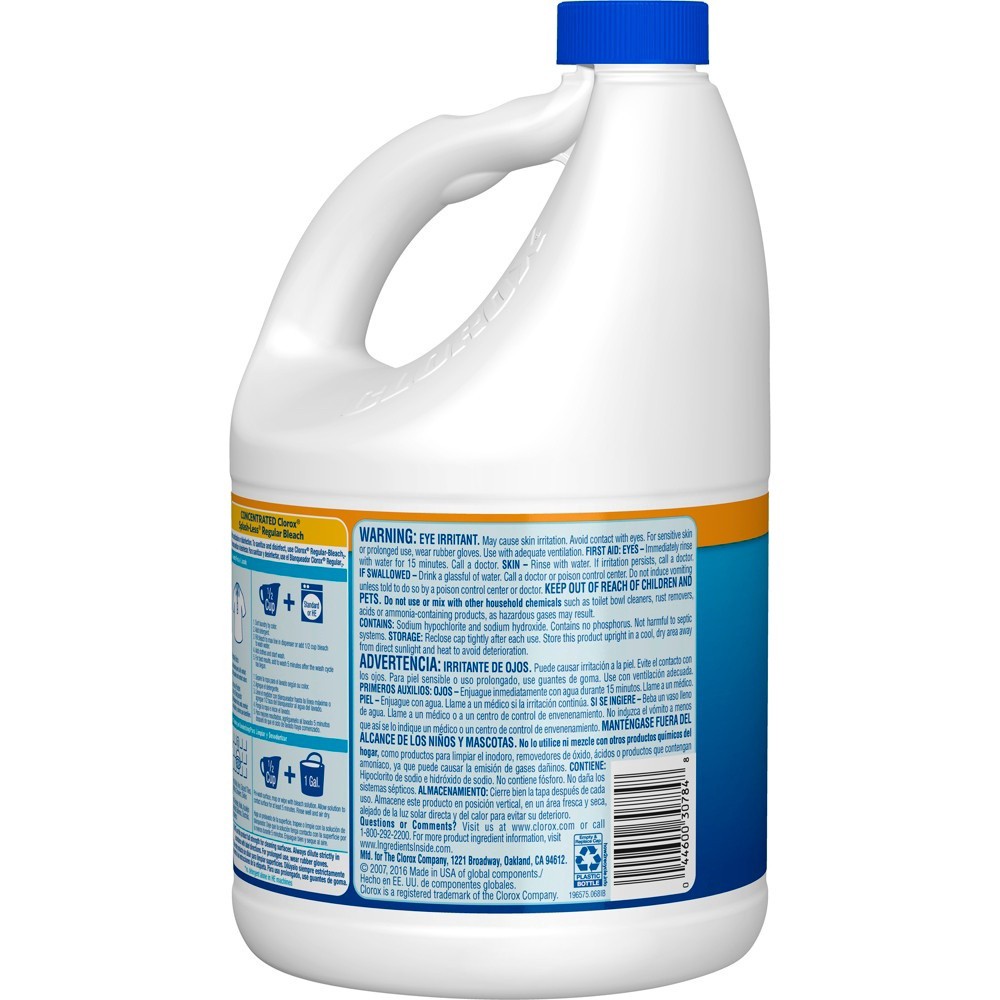 slide 3 of 6, Clorox Regular Splashless Bleach Liq, 116 fl oz